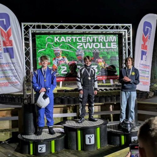 Thom van 't Slot behaalt eerste karting overwinning